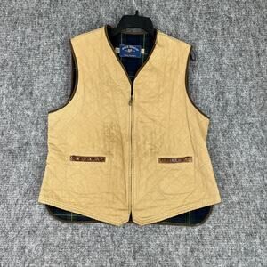 Bills Khakis Vest Mens‎ L Quilted Flannel Woodsman Chore Barn Hunting Made USA